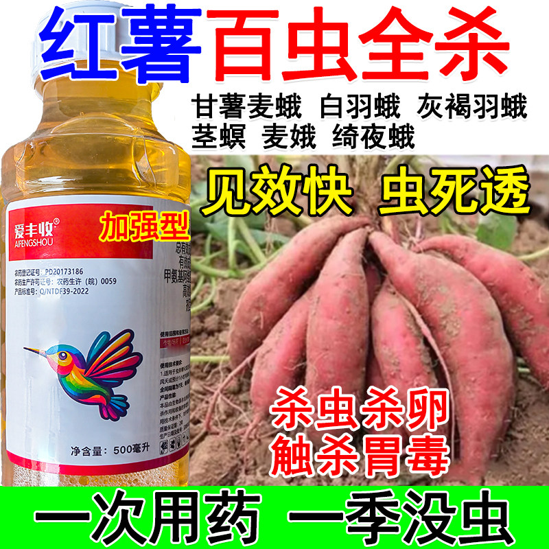 红薯杀虫剂红薯专用杀虫药害虫全杀甘薯麦蛾白羽蛾灰褐羽蛾茎螟