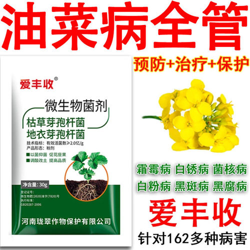 油菜杀菌剂油菜病菌清微生物杀菌剂根肿病核农用霜霉病病正品