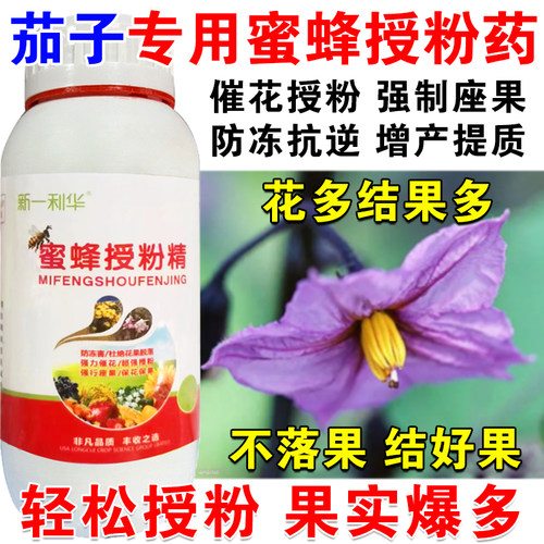 进口茄子授粉药授粉精茄子专用授粉坐果精催花授粉保花保果免沾花
