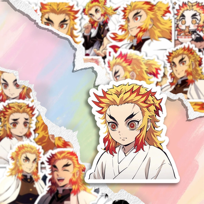 大哥炼狱杏寿郎炎柱帅气鬼灭之刃高清爆款定制贴纸周边物料贴画