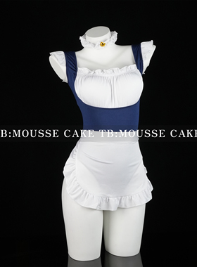 性感纯欲小胸带胸垫女仆胖mm大码cosplay角色扮演制服晴趣qqny