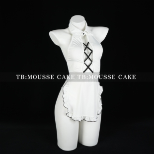 性感纯欲甜美露背连身围裙女仆制服cos角色扮演情侣约会晴趣qqny