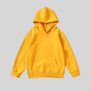 亲子装男女童纯色儿童连帽卫衣长袖薄款打底衫毛圈班服印字logo