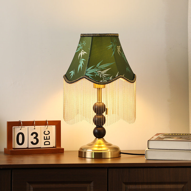 法式复古流苏台灯轻奢高级中古文艺浪漫温馨氛围装饰卧室床头灯具