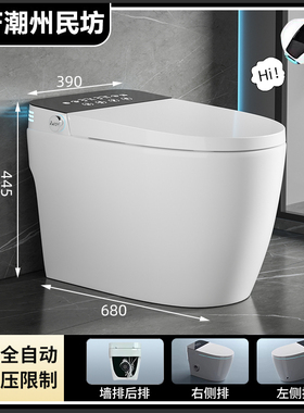 墙排左排右排智能马桶一体式家用卫生间豪华全自动虹吸即热坐便器