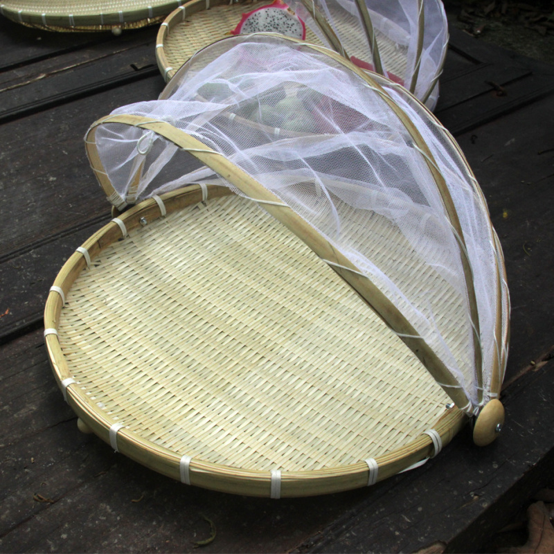 厂家直发家用网罩防蝇竹筐圆簸箕