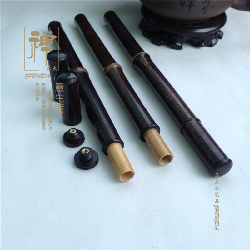 正大香道用品长款紫竹带节带香插