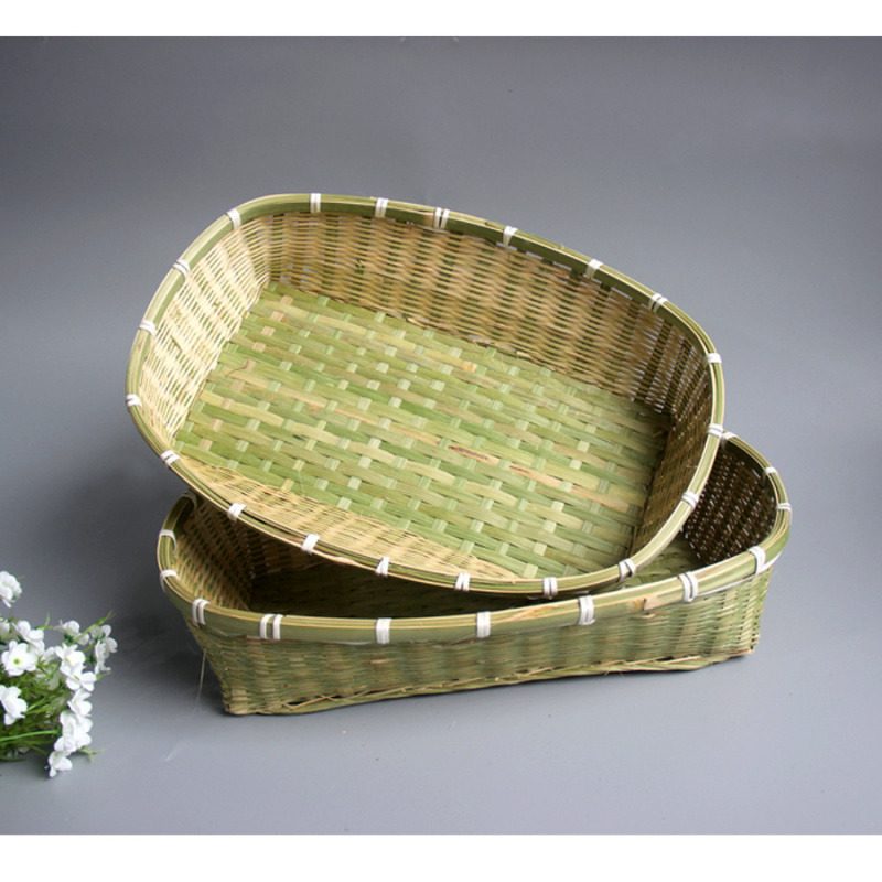 广西竹编制品四方收纳筐农家蔬果