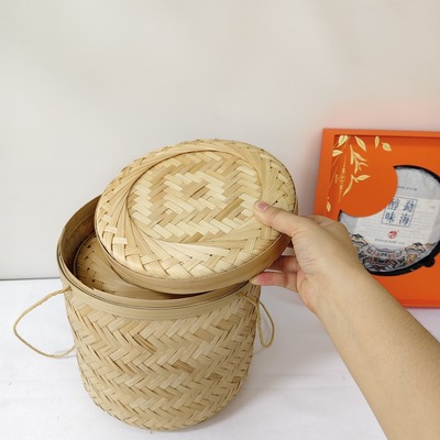 中秋月饼盒茶叶包装竹盒375克普