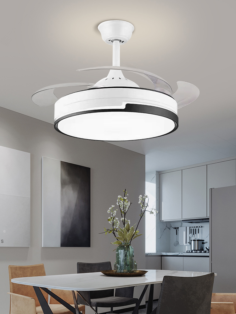 北欧吊扇灯客厅吊灯风扇吊灯灯具现代轻奢隐形卧室吊灯餐厅灯吊灯
