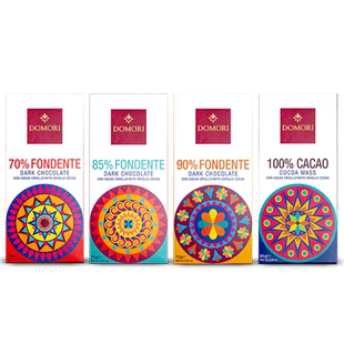 Domori 70%-100%克里奥罗拼配黑巧克力大排块意大利进口生日送礼
