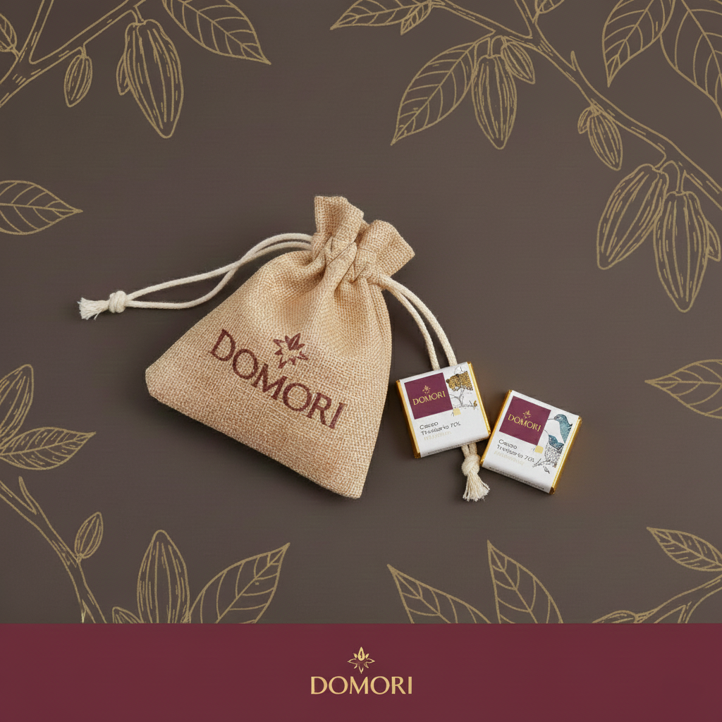 DOMORI 4.7g那不勒斯型单源产地70%小片黑巧克力意大利进口零食