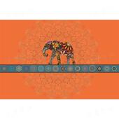 摩洛哥风主题民宿电视背景墙壁纸创意画全屋定制彩色大象艺术墙纸