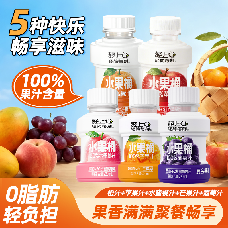 轻上水蜜桃汁果汁饮料，送礼礼盒