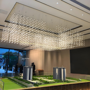 非标定制酒店大堂光立方吊灯售楼部沙盘艺术满天星吊灯宴会厅灯饰