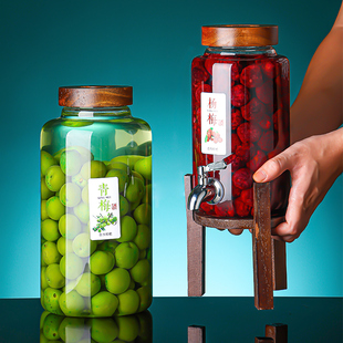 泡酒玻璃瓶带龙头高档密封高硼硅石榴苹果葡萄果酒瓶青梅酒罐酒坛