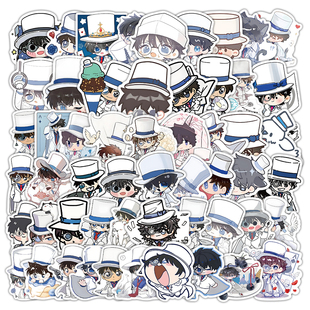 60张Q版怪盗基德贴纸it's show time卡通日漫装饰行李箱防水贴画