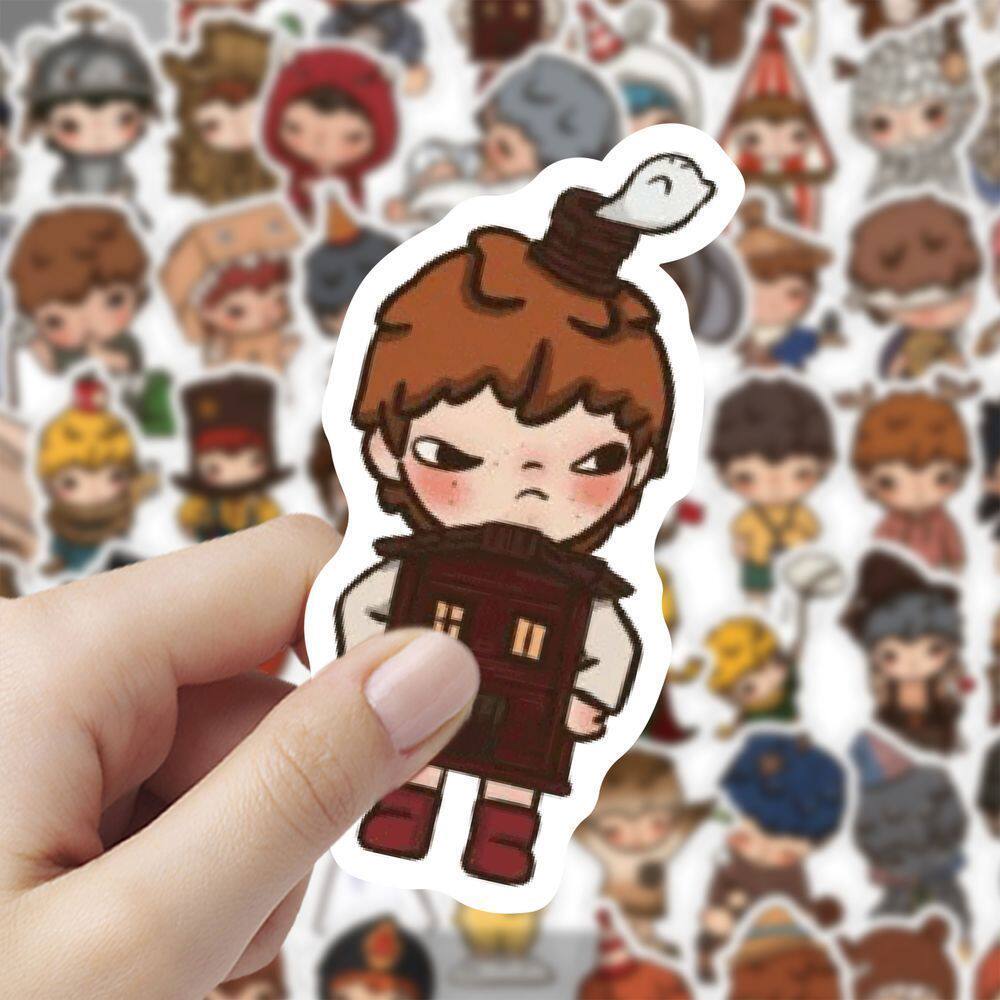 120张小野Hirono跑跑玛特手账贴纸手机壳笔记本电脑水杯装饰贴画