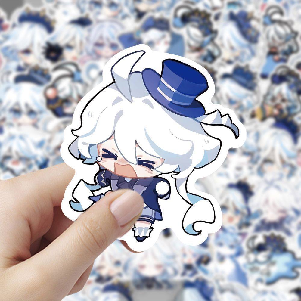 120张可爱Q版芙芙贴纸崩坏星穹铁道芙宁娜贴画装饰手机壳手账防水