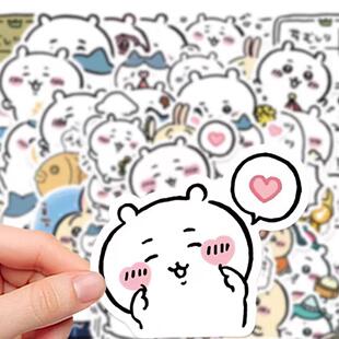 160张卡通吉伊卡哇贴纸chiikawa可爱沙雕网红手帐装饰防水贴画diy