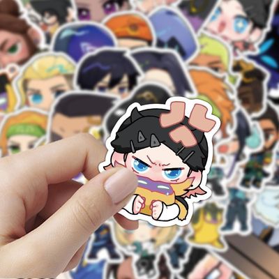 180张Q版无畏契约贴纸动漫卡通二次元桌面贴画手机手账笔记本贴纸