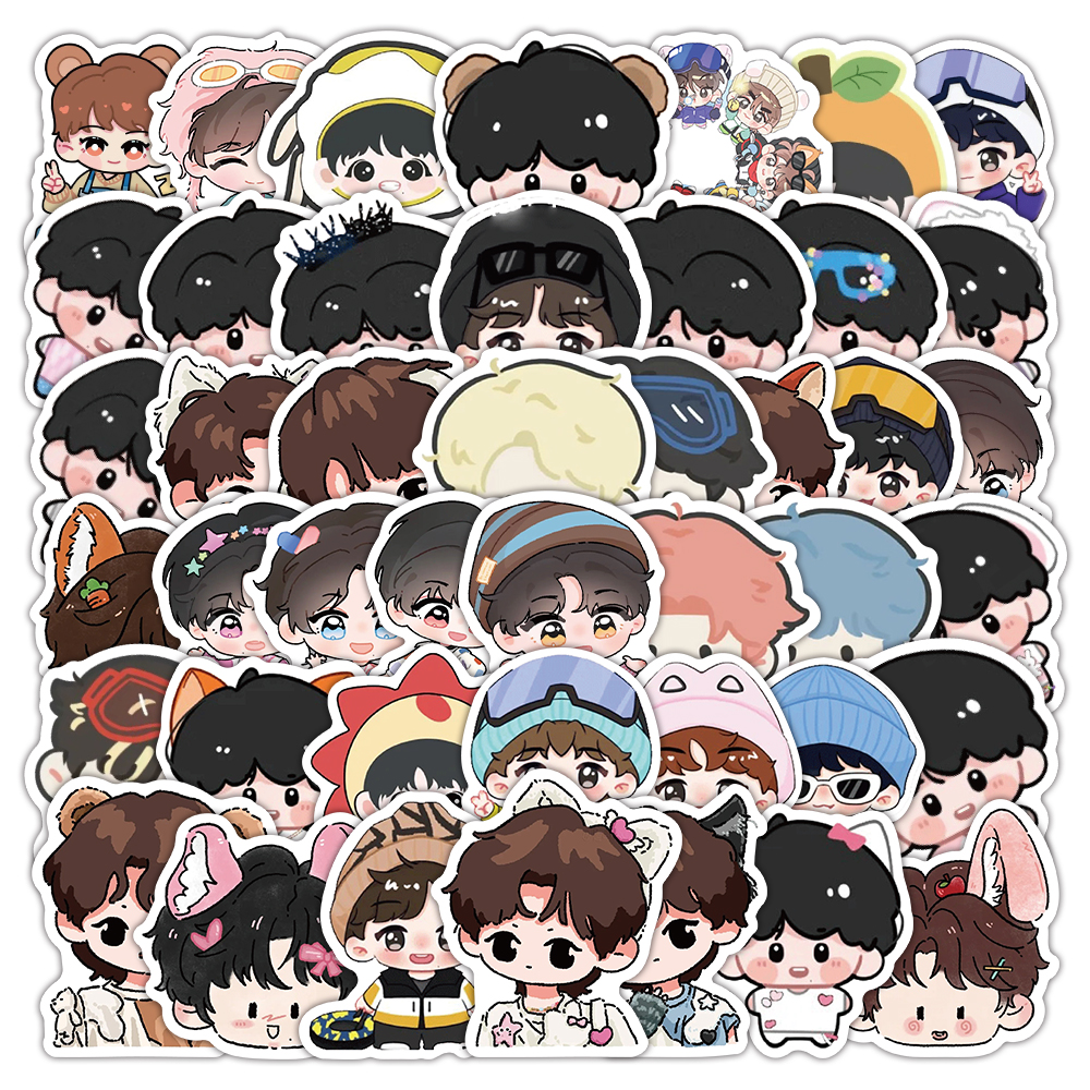 60张少年时代团贴纸可爱卡通Q版明星周边装饰手机壳笔记本防水diy