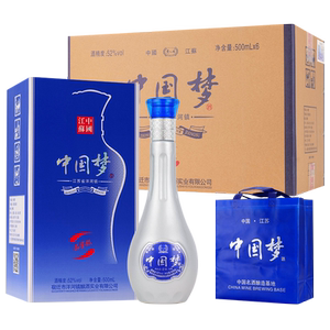 中国梦品鉴级52度浓香型500ml*6瓶纯粮酿造白酒自饮收藏送礼整箱