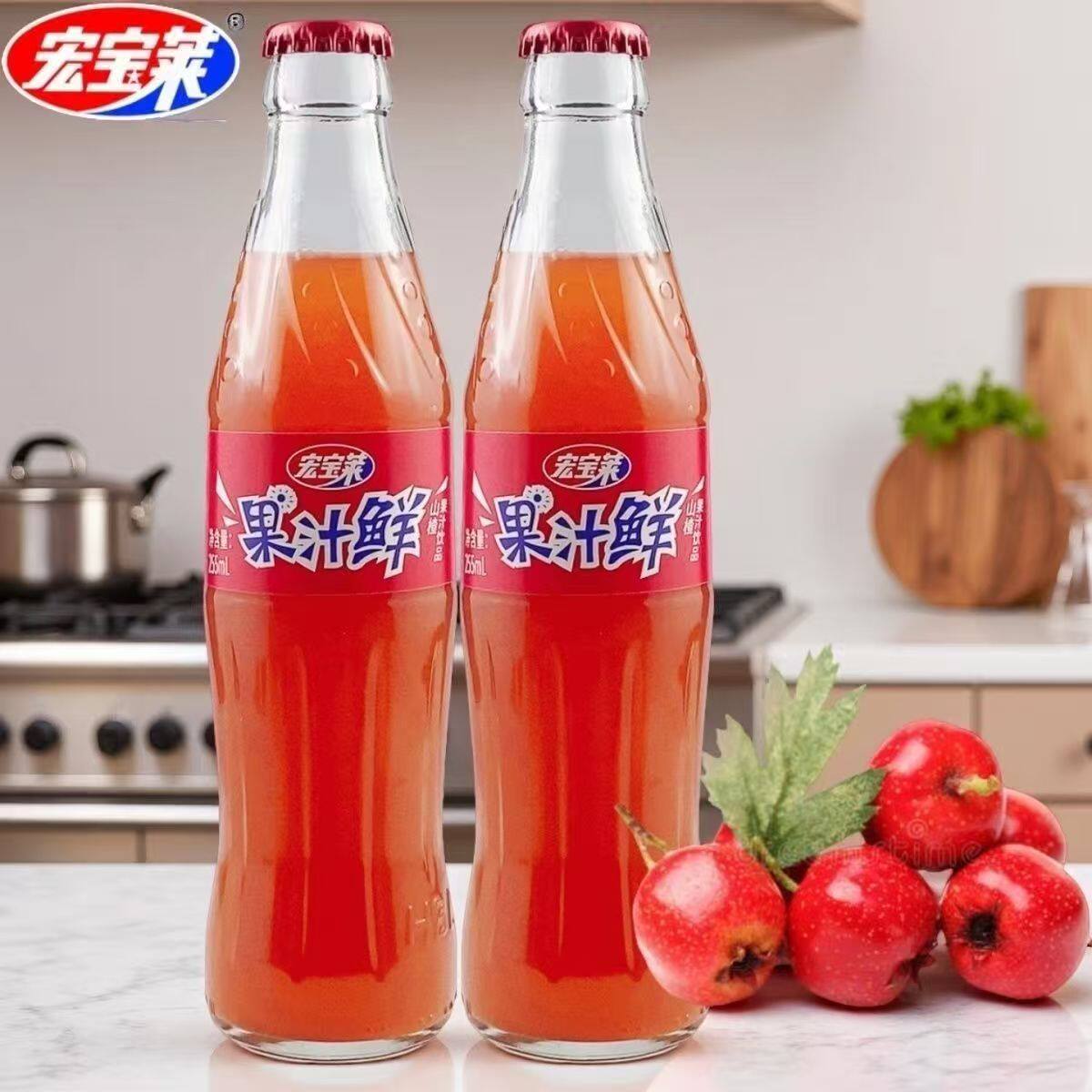 四平宏宝莱饮料255ml玻璃瓶果味/风味/果汁饮料