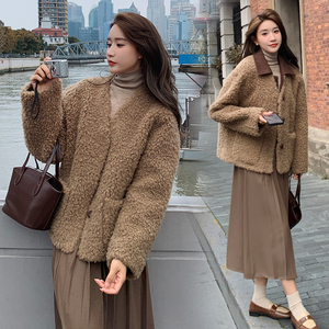 新款现货！可拆卸领两穿皮毛一体外套B111-8322-P195-K288，女装毛呢外套，浙宝B馆111（原065）