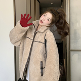 现货！！！高品质磨砂麂皮绒皮毛一体短外套1657-P215-K328，女装短外套，浙宝B馆111（原065）