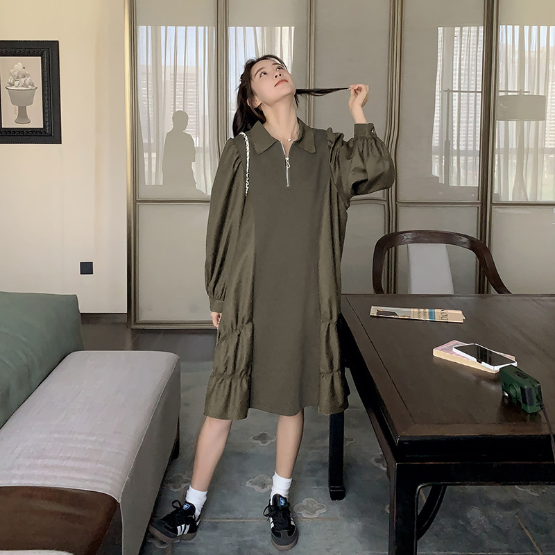 现货！有口袋宽松遮肉显瘦拼色连衣裙ZB065-8307-P100-K158,女装连衣裙,浙宝B馆111（原065）