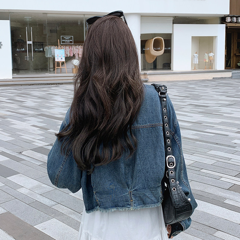 【现货】设计感小众毛边短款牛仔衬衣外套B111-8308-P120K178,女装短外套,浙宝B馆111（原065）