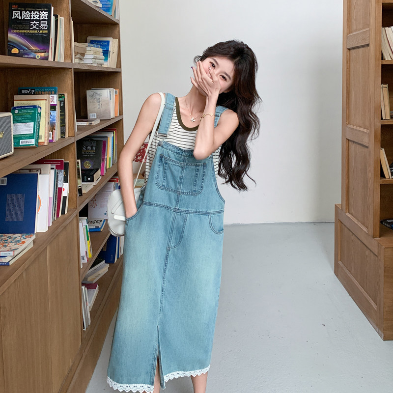 【现货】2025夏季新款蕾丝拼接牛仔背带裙Z111-906-P125-K188,女装连衣裙,浙宝B馆111（原065）