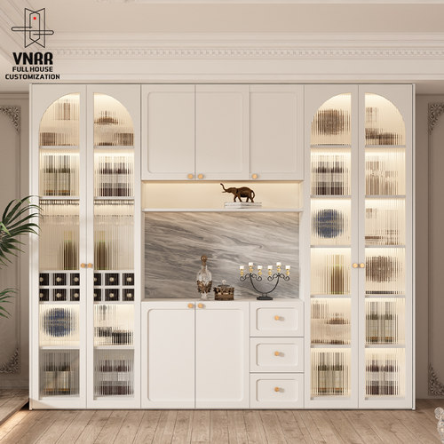 现代简约到顶餐边柜网红酒柜