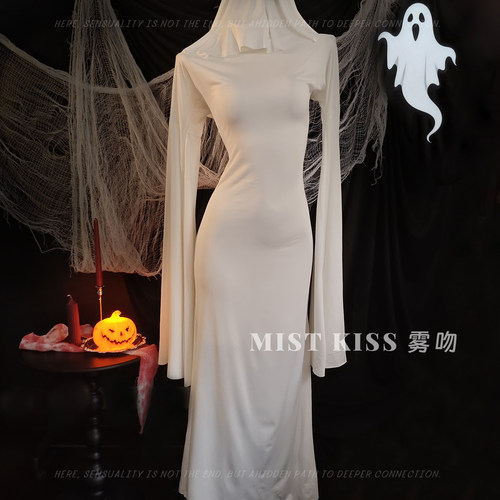 KISS幽灵娘*性感紧身包臀长裙杏子夫人大码女cos服装万圣节qq内衣