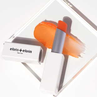 美国elvis+elvin山茶花有色无色打底润唇膏 ee护唇膏 elvis elvin