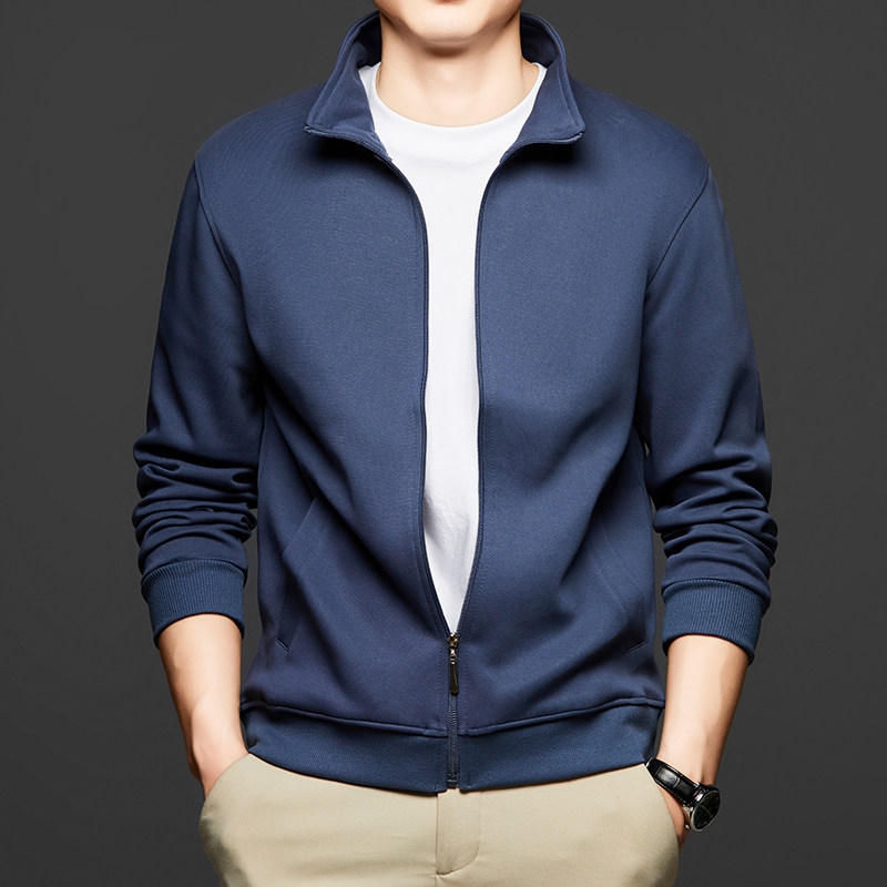 2025新款潮男士立领卫衣春秋季薄款宽松长袖休闲拉链开衫外套上衣