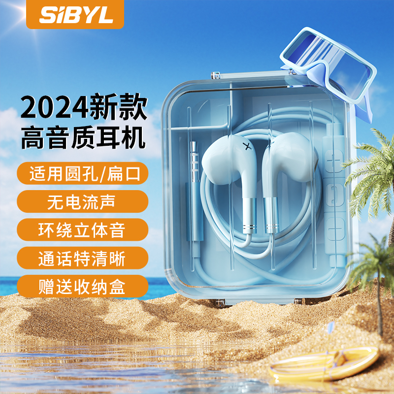 Sibyl有线耳机typec接口半入耳式圆孔适用华为小米数字高音质k歌