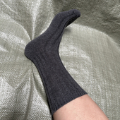 60精仿美利奴羊毛袜男袜保暖春秋冬季 袜子中筒黑色透气商务袜外贸