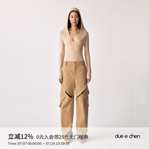 DUEECHEN解构拉链工装裤