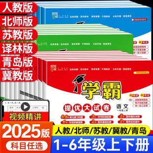 2025小学学霸提优大试卷一年级二年级三年级四五六上册语文数学英语人教版 2025春秋下册期中期末模拟测试卷全套练习册 北师江苏教版