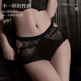 董璇推荐 三角裤 内裤 蕾丝豹纹中腰舒适内裤 女2553 女法式 UFEEL