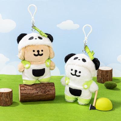 Maltese熊猫头套毛绒挂件