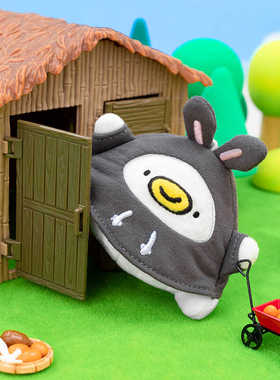 线条小狗Maltese原创Ogu风衣款挂件可爱毛绒包包钥匙扣生日礼物