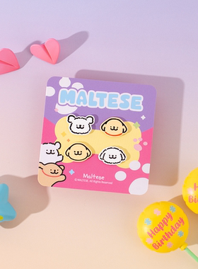 线条小狗Maltese卡通耳钉925银小金毛可爱小众百搭创意礼物耳饰女