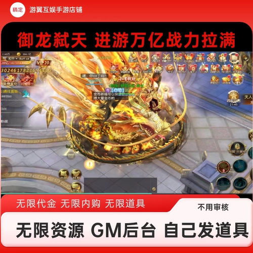 御龙弑天无限代金内购买断gm后台