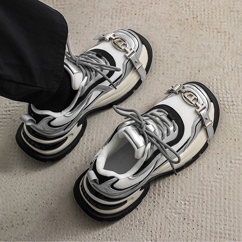 WLOFSD男鞋子秋冬透气2025新款休闲运动鞋男高级感潮鞋厚底老爹鞋,流行男鞋,老爹鞋,淘宝优惠券,粉丝福利购,淘宝优惠卷