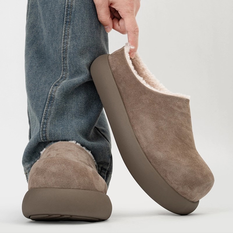 冬季新款大头棉鞋半托毛毛鞋