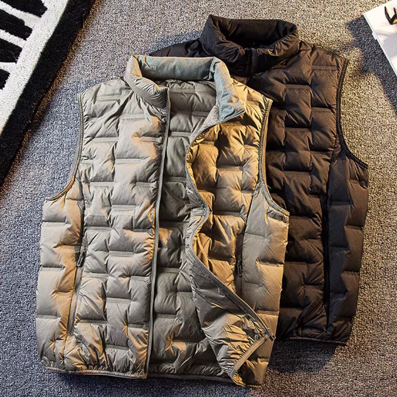 WLOFSD轻奢无缝压胶羽绒马甲男秋冬季轻薄90绒无袖背心坎肩男外套,男装,羽绒马甲,淘宝优惠券,粉丝福利购,淘宝优惠卷