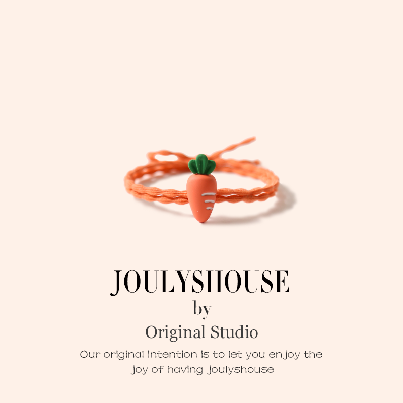 高颜值胡萝卜头绳女夏季日韩可爱发绳网红新款气质扎头发皮筋发饰